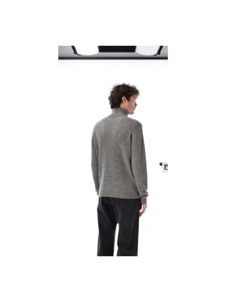 Sweter z golfem Roberto Collina do golfa szary