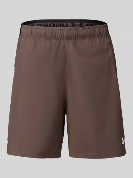 Spodenki treningowe Under Armour Vanish Woven Shorts peppercorn/white brązowe