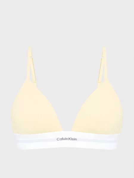 Без подкладки бюстгальтер Calvin Klein желтый