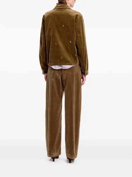 Pantaloni Jnby de catifea cord maro
