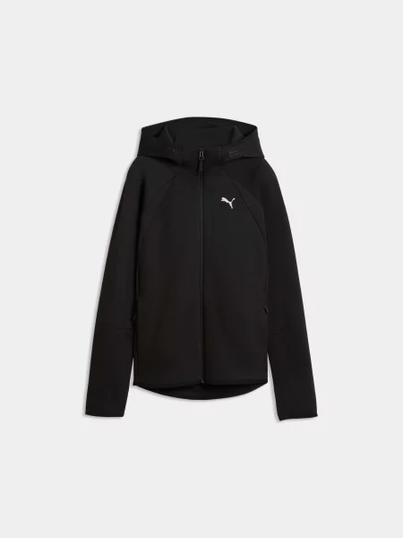 Спортивна кофта PUMA Evostripe Full-zip Hoodie Dk комбінований верх чорний
