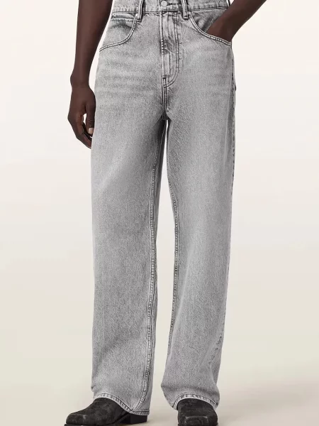 AllSaints blugi relaxed fit pentru bărbați RIVET gri