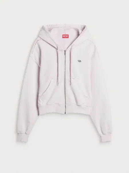 Bluza z kapturem Diesel różowa