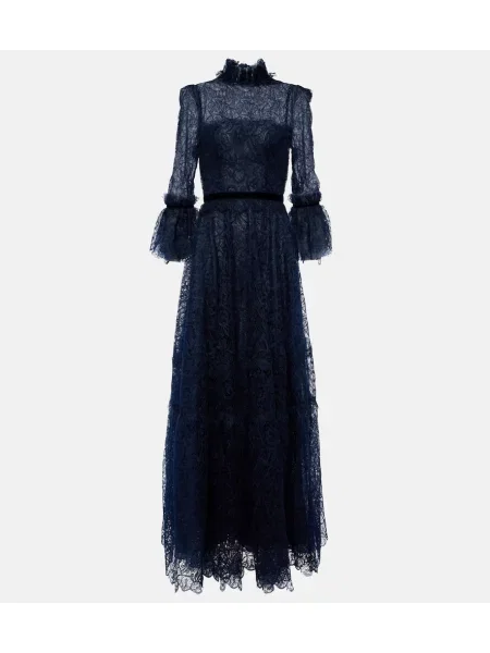 Rochie Costarellos din dantelă albastru
