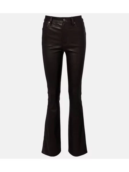 Cropp pantaloni Frame din piele maro