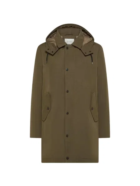 Palton Seventy cu glugă verde