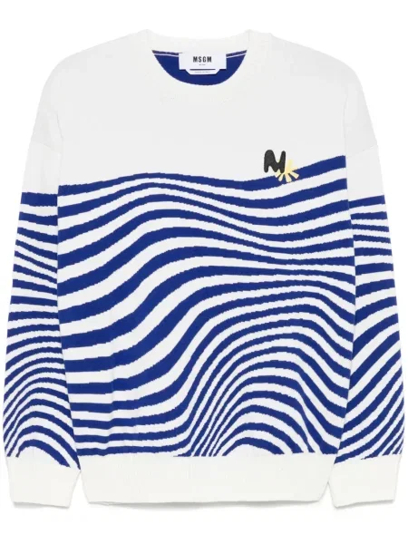 Pulover Msgm cu dungi alb