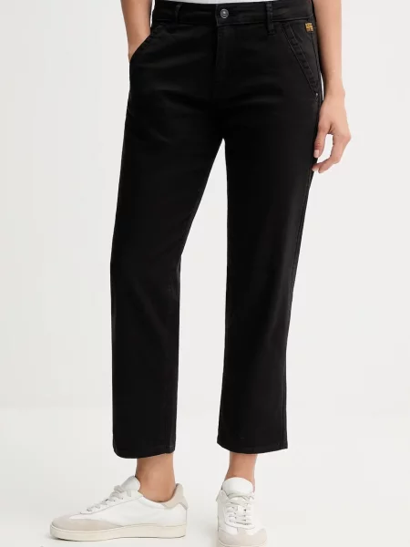 G-Star spodnie proste high waist czarny