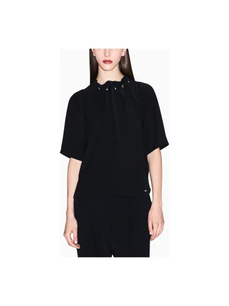 Bluzka Armani Exchange z ćwiekami czarna