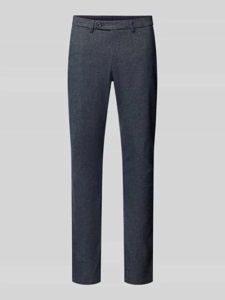 Spodnie w kroju modern fit z bocznymi Bugatti niebieskie
