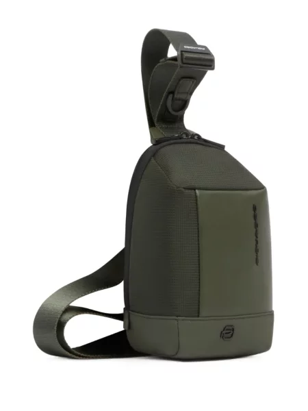 Crossbody torba Piquadro s autogramom zelena