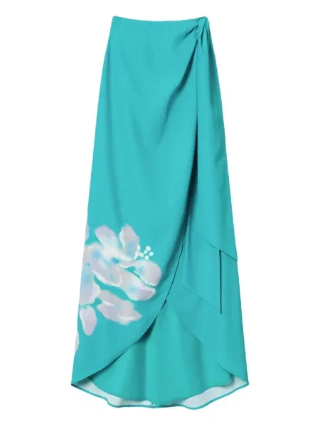 Fustă Twinset cu model floral cu imagine albastru