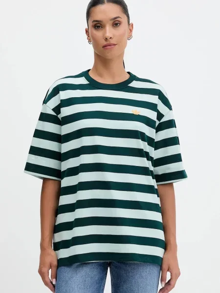 Тениска adidas Originals Striped Ss Tee зелено