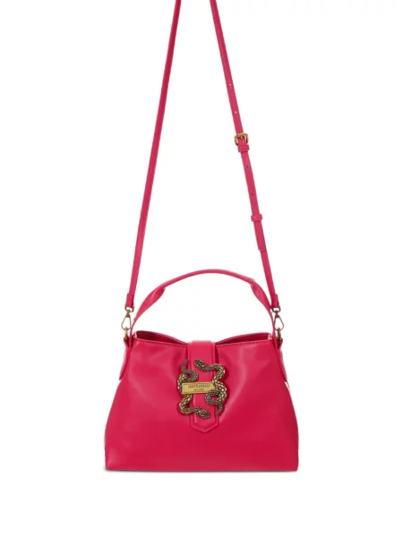 Csatos kígyómintás shopper táska Just Cavalli rózsaszín