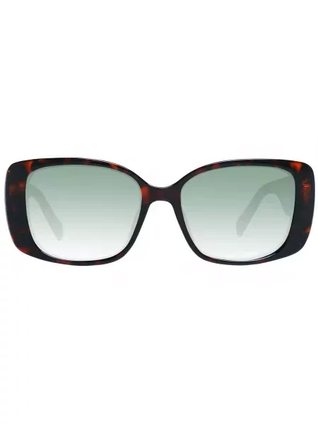 Lniane okulary przeciwsłoneczne Karen Millen brązowe