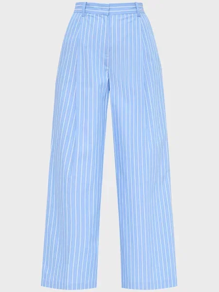 Смугасті штани Karl Lagerfeld з автографом блакитні