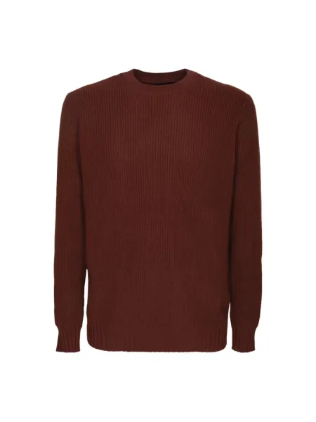 Sweter Dell'oglio wełniany brązowy