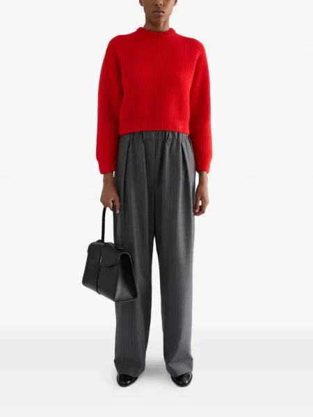 Decupat pulover Jil Sander tricotate roșu