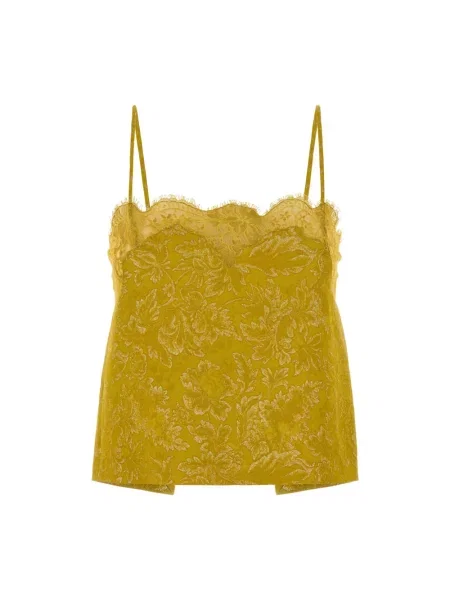 Top Saint Laurent żakardowy żółty