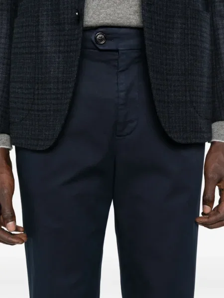 Pantaloni chino Brunello Cucinelli plisate albastru