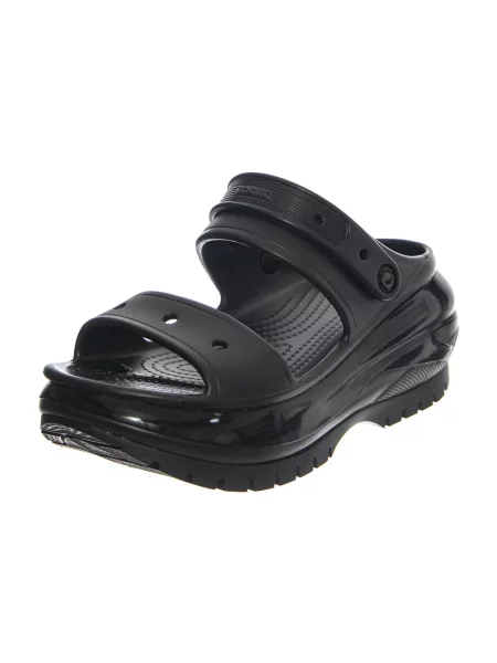 Crocs klapki Classic Mega Crush Sandal na platformie czarny
