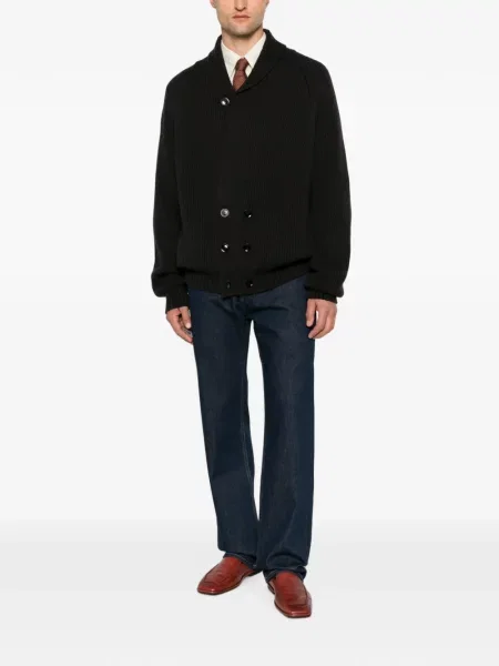 Gulerat cardigan Tom Ford tricotate gri