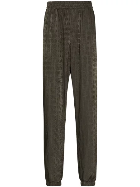 Pantaloni Givenchy din jacard verde