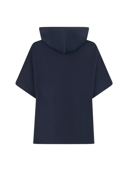 Bluza z kapturem Max Mara z kapturem niebieska