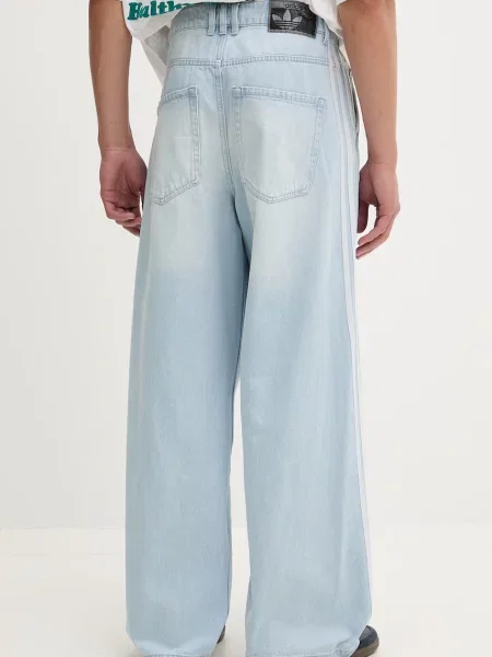 Adidas Originals jeansy relaxed fit Adilenium Season 5 niebieskie