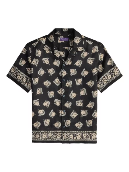 Košile Ralph Lauren Purple Label s potiskem černá