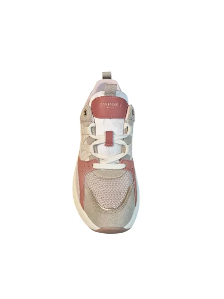 Buty do biegania Twinset skórzane różowe