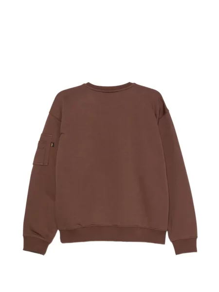 Raštuotas megztinis Alpha Industries ruda