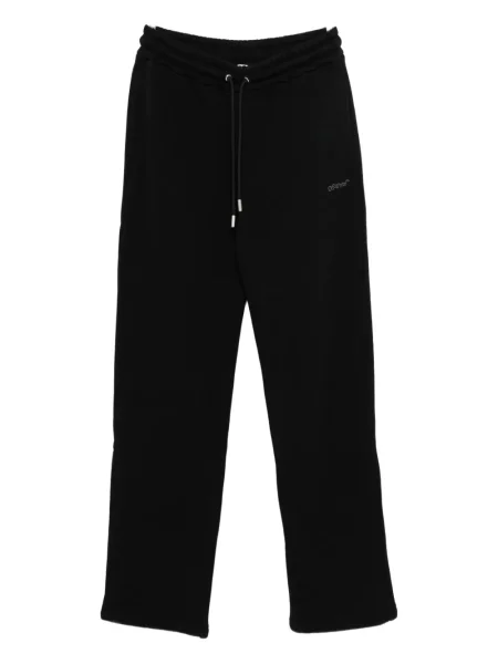 Pantaloni Off-white alergare cu cordon alb