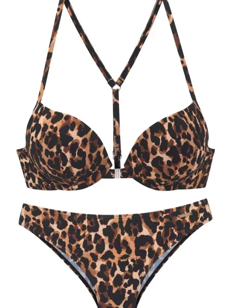 Bruno Banani Costum de baie două piese bej / maro negru