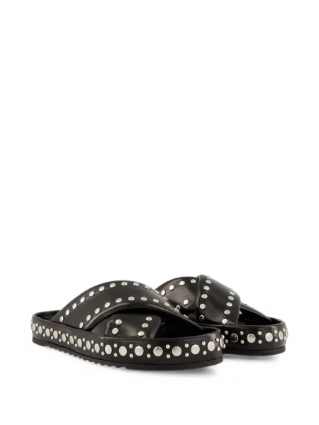 Papuci Fendi cu bretele negru