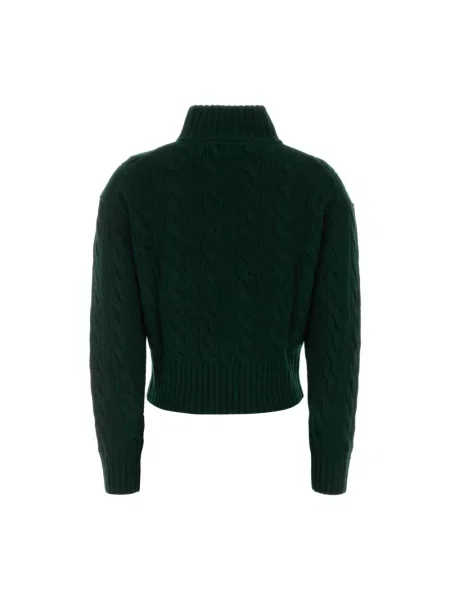 Sweter z golfem Polo Ralph Lauren wełniany zielony
