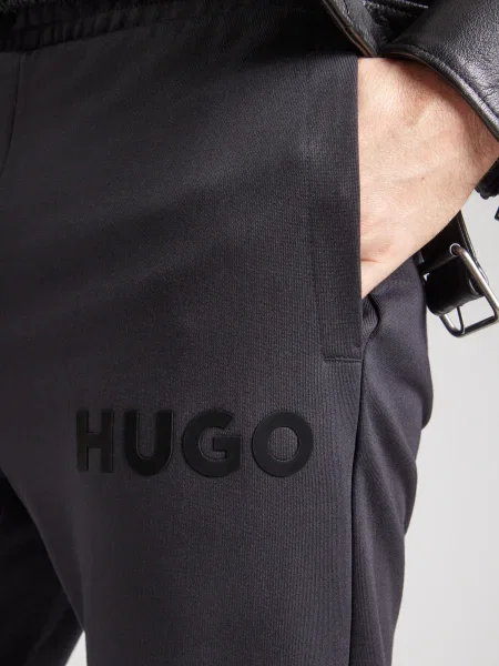 HUGO pantaloni de trening din cu imprimeu negru