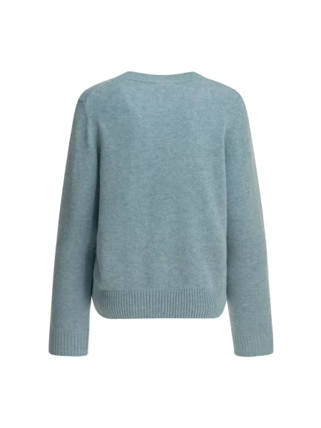 Sweter Ganni z logo niebieski