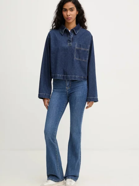 Джинсова блузка Marc O'Polo однотонна синій