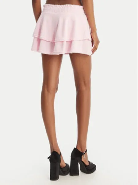 Juicy Couture Miniszoknya Smocked Terry rózsaszín