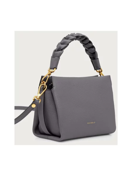 Coccinelle torebka crossbody skórzana szara