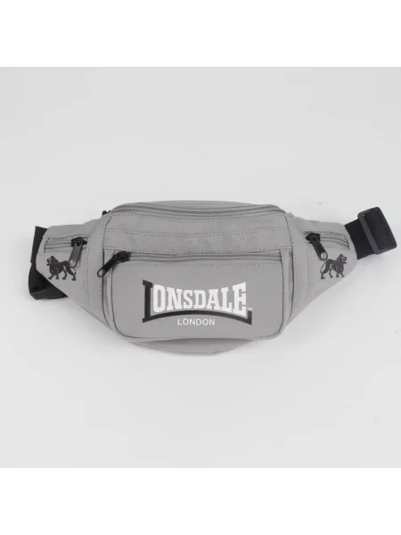 LONSDALE Övtáska HIP világosszürke / fekete fehér