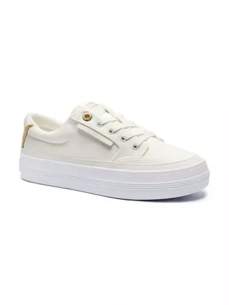 Tommy Hilfiger Sneakers tornacipő bőr hozzáadásával