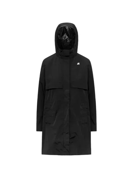 Palton K-way din satin negru