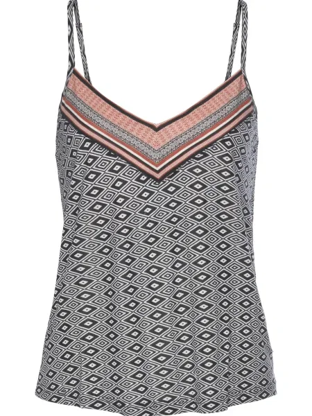 VIVANCE by LASCANA Bluză de noapte Dreams maro / negru alb