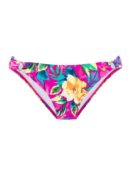 LASCANA Slip costum de baie turcoaz / safir / miere / roz închis galben