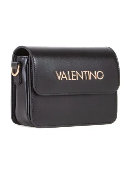 Lniana torebka crossbody Valentino By Mario Valentino czarna