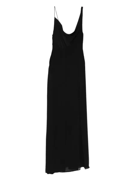 Rochie maxi Amiri cu crăpătură de costum negru