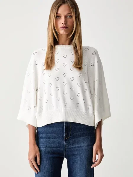 Twinset pulover pentru femei cu amestec de cașmir bej
