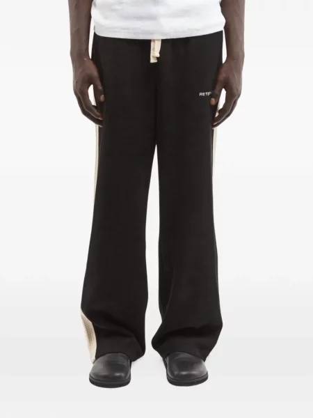 Pantaloni Reternity cu dungi alergare negru